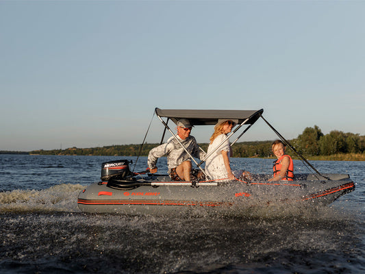 Inflatable catamaran is a boat for travel